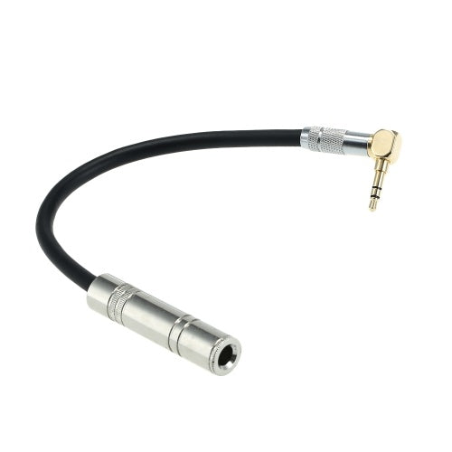 Portable 90 Degree 3.5MM male to 6.5 6.35 Female Audio Plug Cable Line Connect Microphone Headset Earphone Headphone Laptop Computer