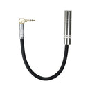 Portable 90 Degree 3.5MM male to 6.5 6.35 Female Audio Plug Cable Line Connect Microphone Headset Earphone Headphone Laptop Computer