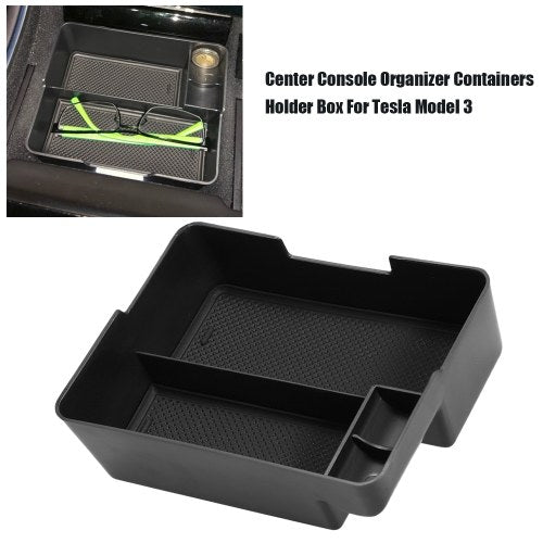 Car Armrest Box Storage Center Console Organizer Containers Holder Box For Tesla Model 3 2017-2019