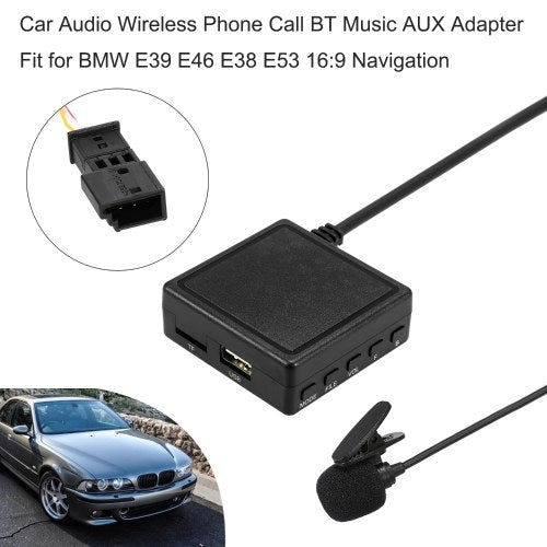 Car Audio Wireless Phone Call BT Music AUX Adapter Fit for BMW E39 E46 E38 E53 16:9 Navigation