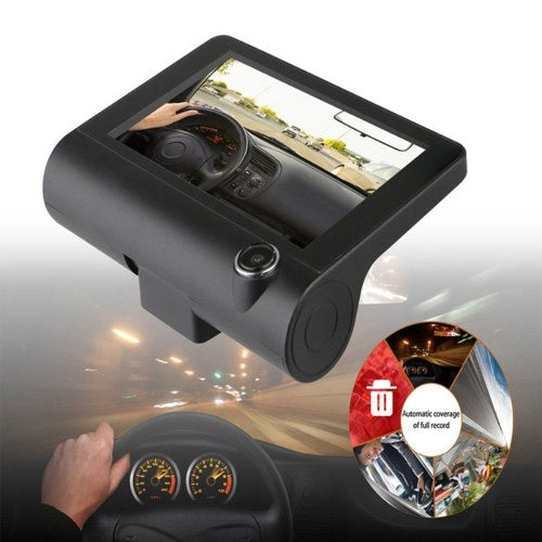 Car DVR Camera 4.0in 3 Way Lens Video Driving Recorder Rear View Auto Registrator With 2 Cameras Dash Cam DVRS Carcorder Night Vision Parking Monitor