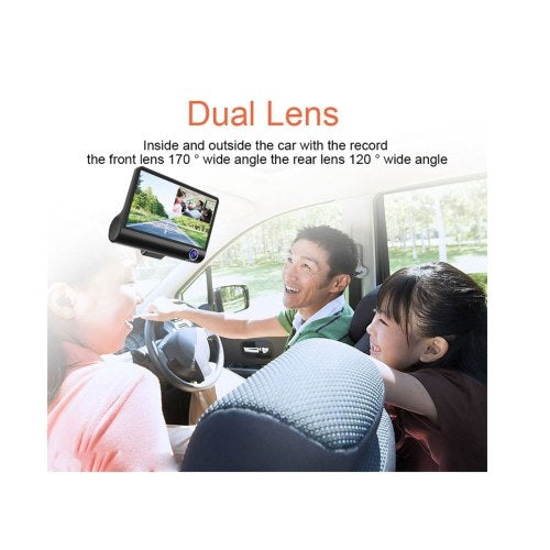 Car DVR Camera 4.0in 3 Way Lens Video Driving Recorder Rear View Auto Registrator With 2 Cameras Dash Cam DVRS Carcorder Night Vision Parking Monitor