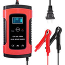 12V 6A  Full Automatic Car Battery Charger Intelligent Fast Power Charging Pulse Repair Charger Wet Dry Lead Acid Battery-chargers Car Jump Starter Emergency Starting Power with Digital LCD Display