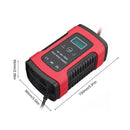 12V 6A  Full Automatic Car Battery Charger Intelligent Fast Power Charging Pulse Repair Charger Wet Dry Lead Acid Battery-chargers Car Jump Starter Emergency Starting Power with Digital LCD Display