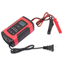 12V 6A  Full Automatic Car Battery Charger Intelligent Fast Power Charging Pulse Repair Charger Wet Dry Lead Acid Battery-chargers Car Jump Starter Emergency Starting Power with Digital LCD Display