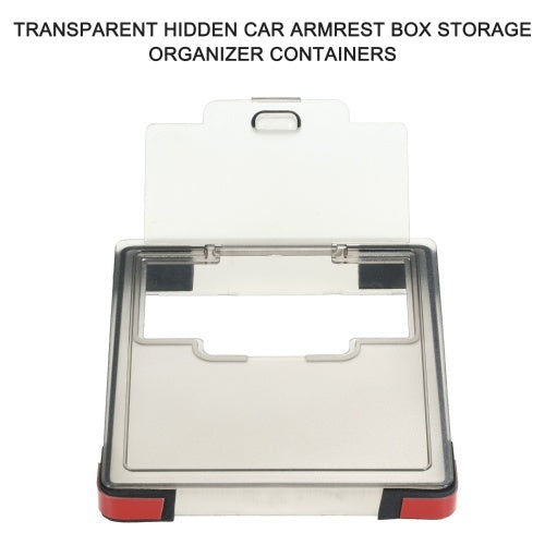 Car Armrest Box Storage Organizer Containers Transparent Hidden Holder Box replacement for Tesla model 3 2017- 2019