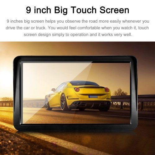 9" HD Touchscreen Portable GPS Navigator Tablet GPS Navigation 8GB 256MB Car Stereo Audio Player Multimedia Entertainment System with Back Support +Free Map