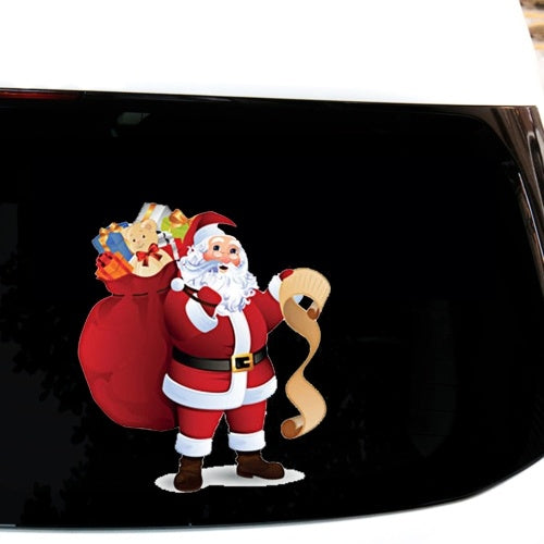 Cute Car Stickers Santa Window Glass Decal Removable Christmas Decoration Stickers