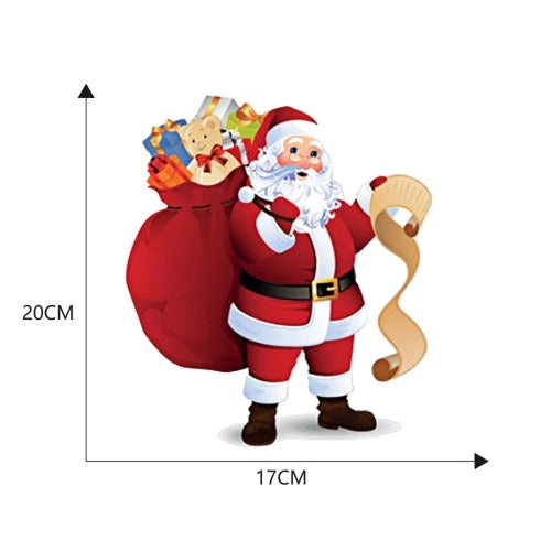 Cute Car Stickers Santa Window Glass Decal Removable Christmas Decoration Stickers