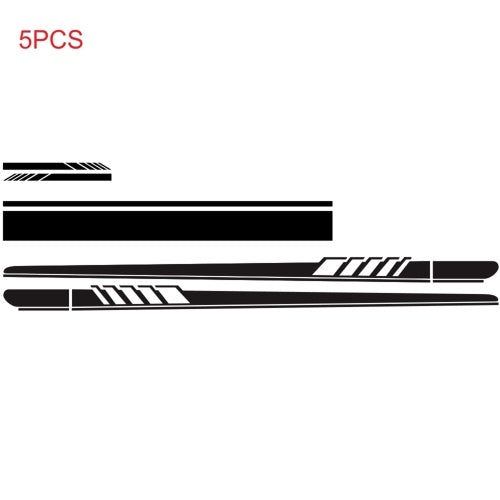 5Pcs Car Side Door Body Hood Rearview Mirror Decal Stripes Sticker Racing Decals