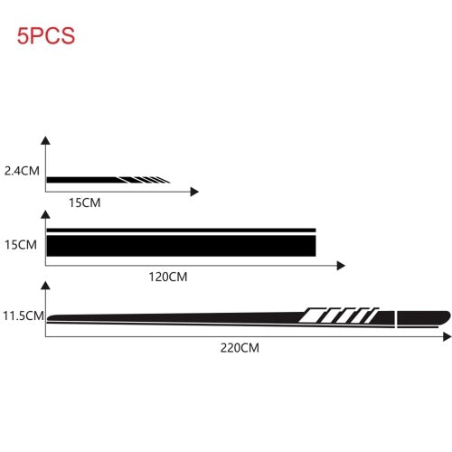 5 قطع سيارة الجانب الباب الجسم هود مرآة الرؤية الخلفية صائق المشارب ملصق سباق الشارات