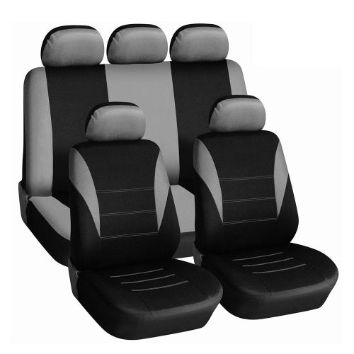 9 Pcs Car Seat Cover Vehicle Protective Cushion Four Seasons Universal  Full Surround Headrest Auto Interior Decoration for Most Car Truck Suv Van Line Style