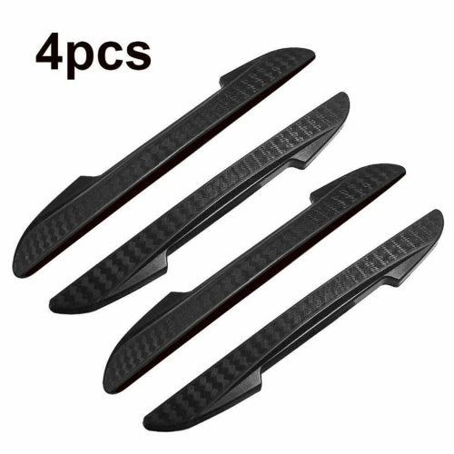 4 pcs Car Carbon Fiber Stickers Universal Door Edge Guard Strip Anti-Scratch Protector Anti-collision Trim Stickers