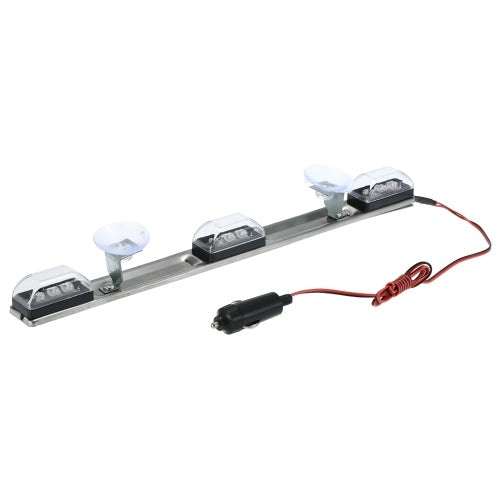 Car Interior Light Strip Truck Universal Vehicle Decorative Lamp 9 White LED 2 Meters Cable