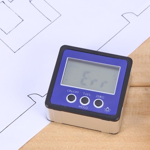 Horizontal Angle Meter Digital Protractor Inclinometer Electronic Level Box Magnetic Base Measuring Tools Blue