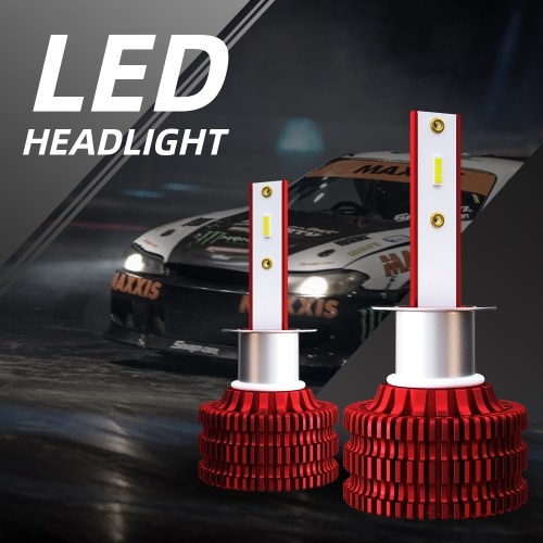 2Pcs Car LED Headlight Bulbs LED Driving Lamp All-in-one Conversion Kit H1 36W 4000LM 9V-36V