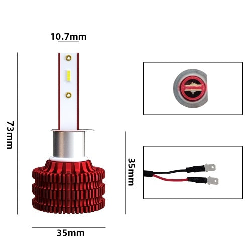 2 قطعة سيارة LED المصابيح الأمامية LED مصباح القيادة الكل في واحد تحويل عدة H1 36 واط 4000LM 9 فولت-36 فولت