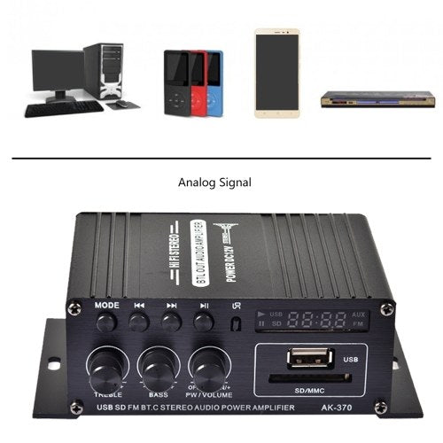 400 واط DC12V BT مكبر للصوت HiFi سيارة ستيريو جهاز استقبال للموسيقى FM MP3 مكبر كهربائي