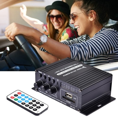 400W DC12V BT Amplifier HiFi Car Stereo Music Receiver FM MP3 Power-Amplifier