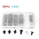 100 Pcs Car Retainer clips Body Plastic Rivets Fasteners Push Bumper Door Trim Panel Screws with Removal Tool