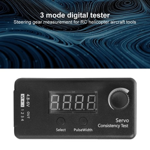 DC 4.8-6V Mini 3 Modes Digital Servo/ESC Consistency Tester Steering Gear Measurement for RC Helicopter Airplane Car Tool