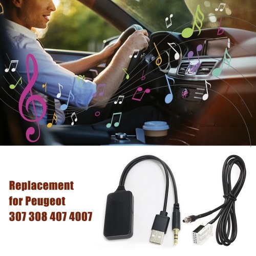 Car Aux USB BT Adapter RD4 Aux-in Audio Cable Replacement for Peugeot 307 308 407 4007