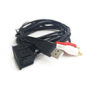 كابل محول صوت USB AUX للسيارة 2RCA 100 سم بديل لبنز مرسيدس BMW أودي سكودا