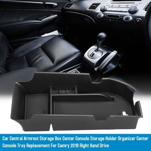 Car Central Armrest Storage Box Center Console Storage Holder Organizer Center Console Tray Replacement For Camry 2018 Right Hand Drive