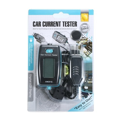 Car Automotive Diagnostic Test Tool Circuit Tester Electric Leakage Detector Car Dark Current Tester Probe Kit Digital LCD Display