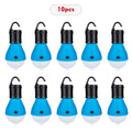 10Pcs Mini Portable Lantern Tent Light LED Bulb Emergency Lamp Waterproof Hanging Hook Flashlight For Camping Blue