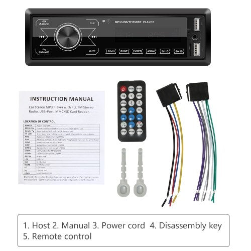 Autoradio Car Stereo MP3 Player In Dash AUX-in FM Radio Receiver MP3 HeadUnit Car Audio Player Bt Connection M-10