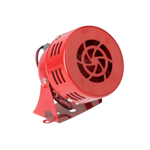 12V 3" Automotive Air Raid Siren Horn Car Truck Motor Driven Alarm Red