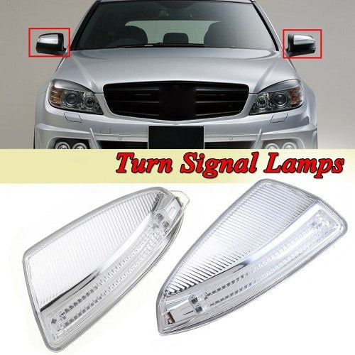 1PC Left Side Car Rear View Mirror Light Sign Mirror Lamp for B-enz W204 W164 ML 07-11