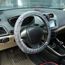 Universal Disposable Steering Wheel Cover, White Elastic Plastic Steering Wheel Cover