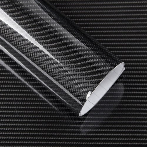 Car 6D Black Carbon Fiber Sticker Gloss Vinyl Film Wrap Car Styling Decal Sticker 300*3000mm