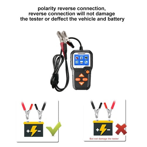 KONNWEI Car Battery Tester 12V Car Auto Battery Load Tester on Cranking System and Charging System Scan Tool Battery Tester Automotive for Cars/SUVs/Light Trucks