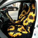 2 Pcs Sunflower Printed  Seat Covers fitment for Cars, Trucks, SUV, or Van Mat Cushion