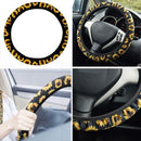 5 Pieces Sunflower Car Accessories Set Include Sunflower Steering Wheel Cover,2 Piece Keyring,2 Pieces Car Vent