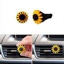 5 Pieces Sunflower Car Accessories Set Include Sunflower Steering Wheel Cover,2 Piece Keyring,2 Pieces Car Vent