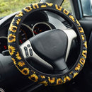 Universal Sunflower Steering Wheel Cover,Anti Slip and Sweat Fabric Car Sunflower Accessories