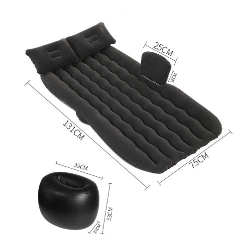 Wave Round Pier Air Bed Car Travel  Inflatable Mattress Travel Sleeping Camping Cushion Back Seat Pads with Two Air Pillows