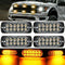 4PCS 12 Strobe LED Amber Hazard Beacon Emergency Flashing Side Marker Light