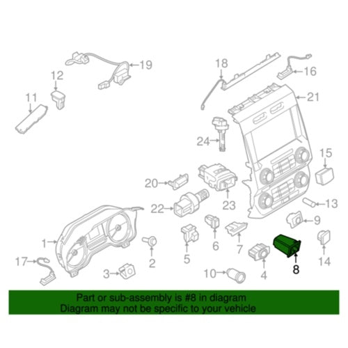 وحدة التحكم في فرامل المقطورة JL3Z2C006AA المتوافقة مع Ford In-Dash 2015-2020 F-150