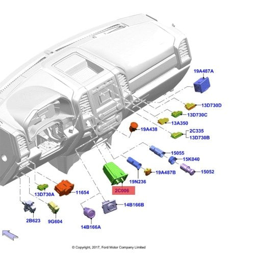 وحدة التحكم في فرامل المقطورة JL3Z2C006AA المتوافقة مع Ford In-Dash 2015-2020 F-150