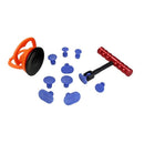 Paintless Dent Repair Tools Kit 1Pcs Red Dent Puller Removal Tool with 10Pcs Plastic Glue Tabs and 1Pcs Glass Lifter Car Suction Cup Vacuum Glass Lifter