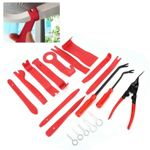 19Pcs Tools Kit Audio Pliers Fastener Car Interior Door Panel Removal Tools Radio Repair