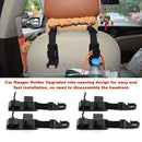 4 Pack Headrest Hooks for Car Purse Hanger Headrest Hook Holder for Car Seat Organizer Behind Over the Seat Car Hooks-Hang Purse or Grocery Bags Black