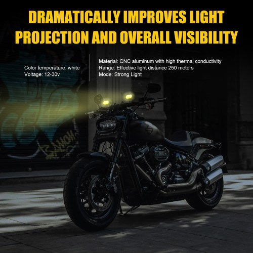 Led Headlight Led Motorcycle Driving Lights, Spot Beam 4'' 20W Fog Auxiliary Lights Work Pods For Trucks Cars Jeep Off Road Boat(2Pcs, White)