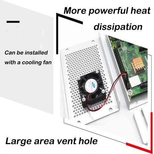 Case for Raspberry Pi 4 with Aluminum Metal Cooling Fan 5V 3A USB-C Power Supply with ON/Off Switch for Raspberry Pi 4 Model B