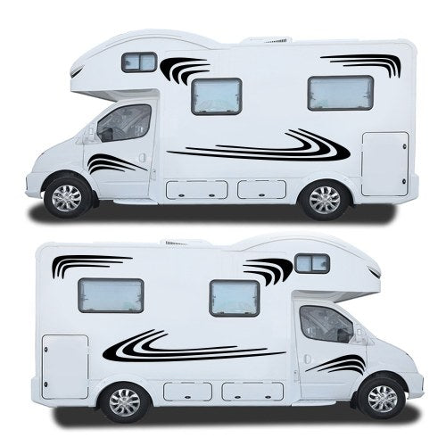 Car Two side RV Stripes Graphics Decals Car Stickers Vinyl Graphics for Caravan Travel Trailer Camper Van